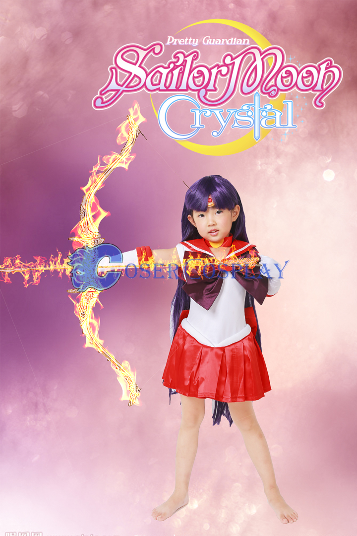 Sailor Moon Crystal Sailor Mars Hino Rei for Kids Cosplay Costume